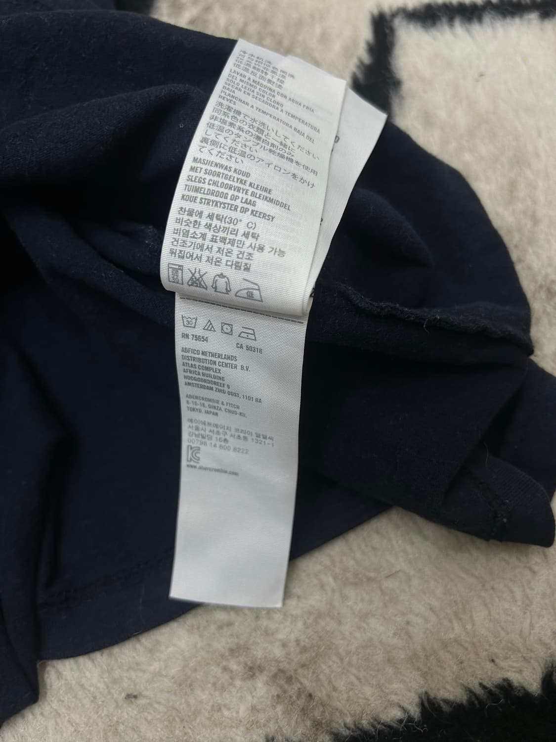 [XL]아베크롬비 스펠아웃 반팔/짙은네이비 상품이미지5