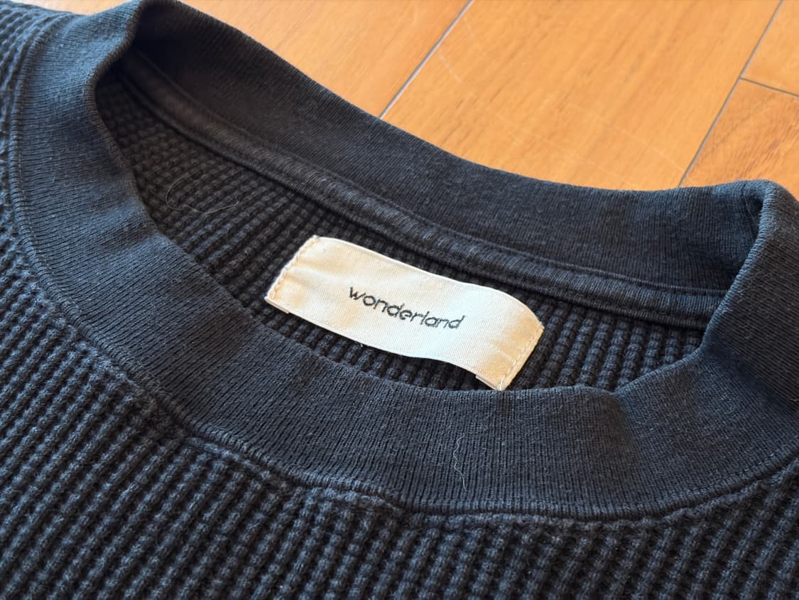 [WONDERLAND] WAFFLE L/S (BLACK) 상품이미지2