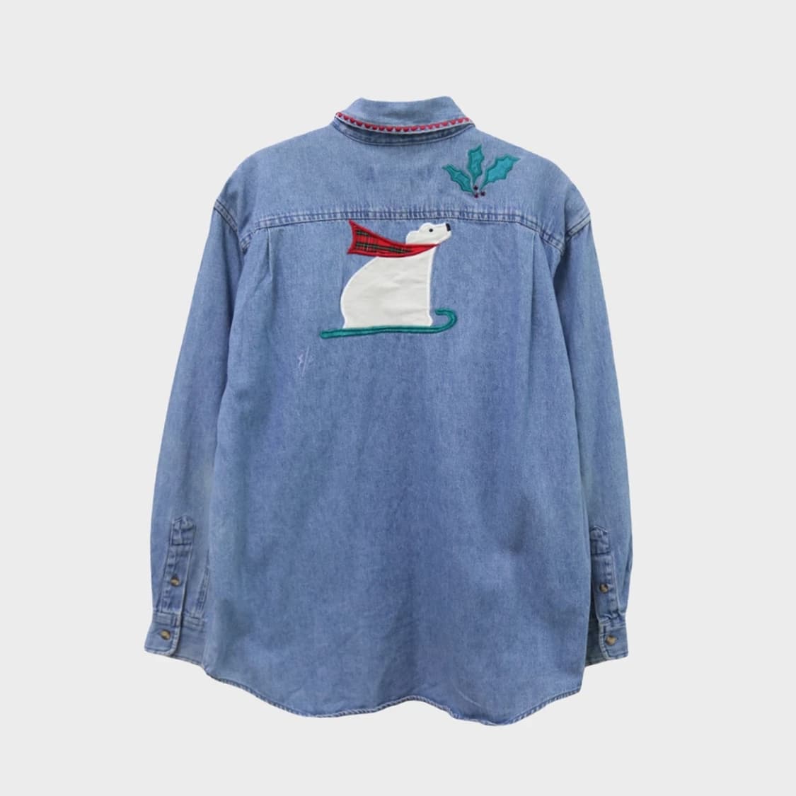 90'S 캠브릿지 자수 데님 셔츠 62234 상품이미지1