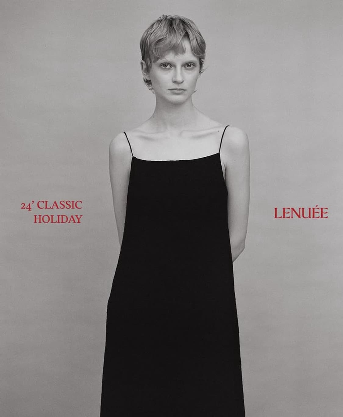 르누이 블랙 끈나시 바스락 원피스 상품이미지1