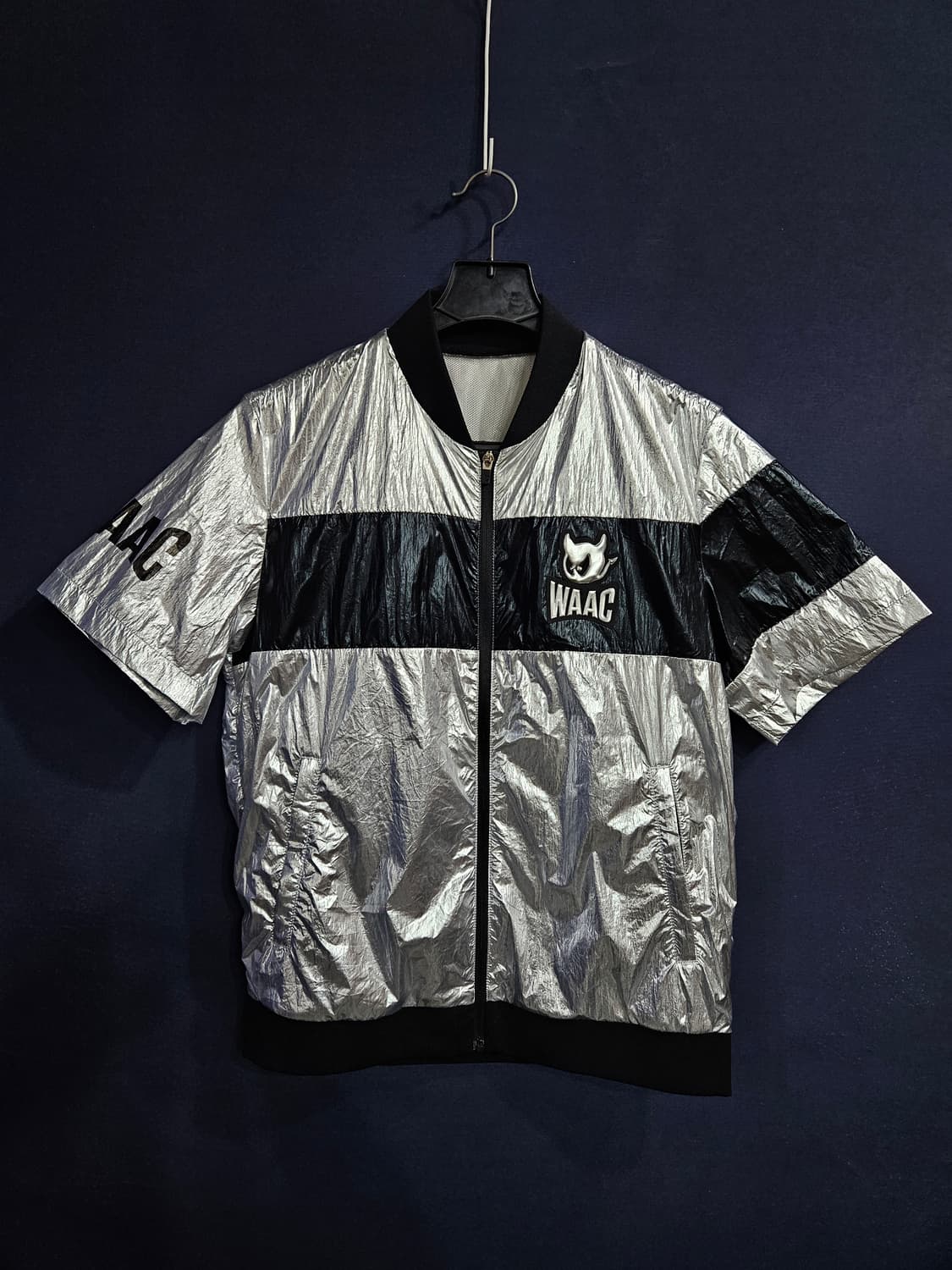 왁 프린팅 실버 남성 100 골프 바람막이 자켓  상품이미지1