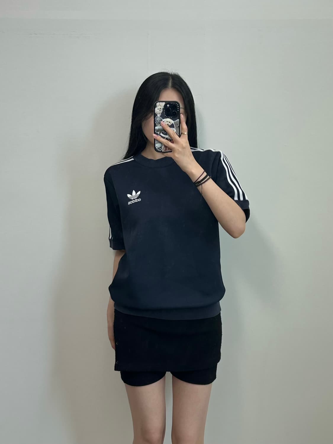 아디다스 트레포일 네이비 반팔 티셔츠 상품이미지1