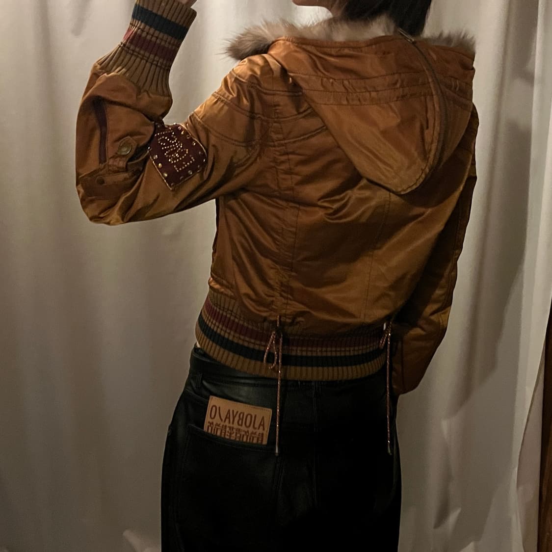 에고이스트 퍼 후드 숏 자켓 상품이미지3