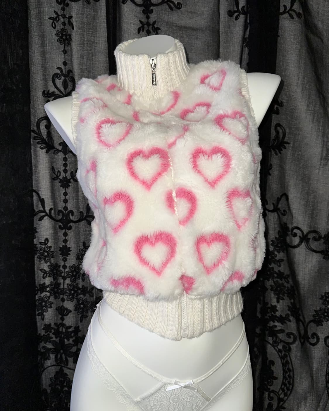 Lovely heart vest zip-up 상품이미지1