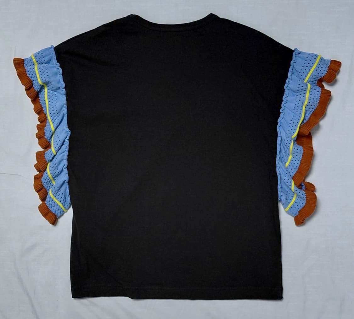 [Ray BEAMS/M] 레이 빔즈 배색 프릴 소매 티셔츠 상품이미지7