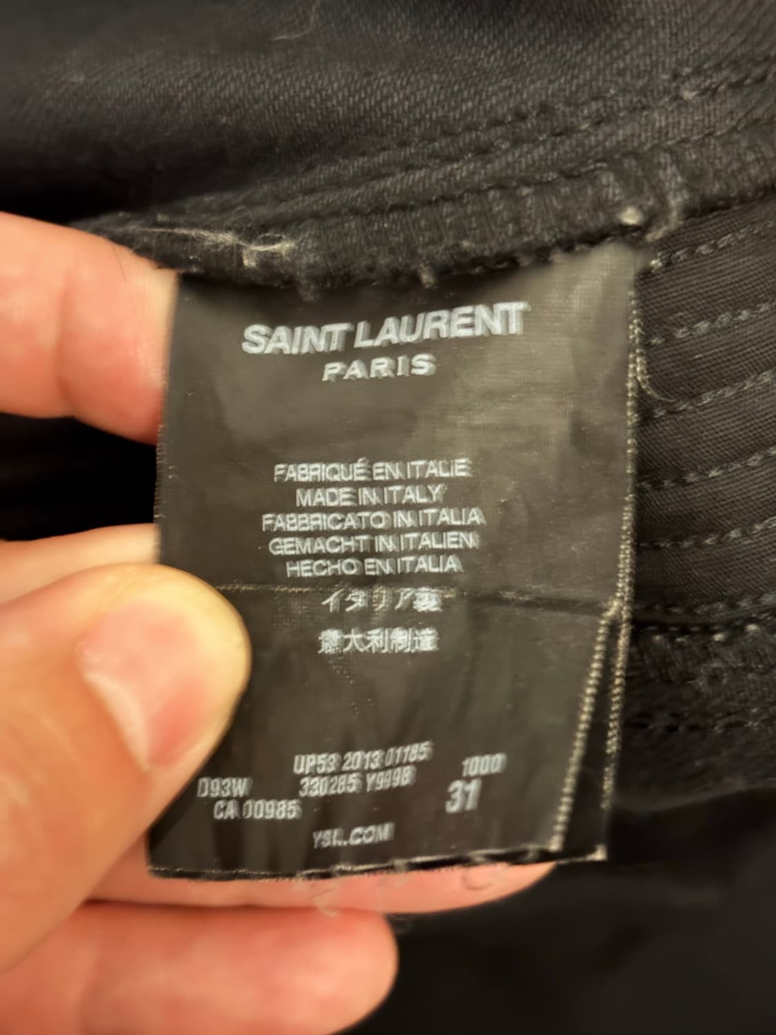 생로랑 13fw 레더패널진 상품이미지5