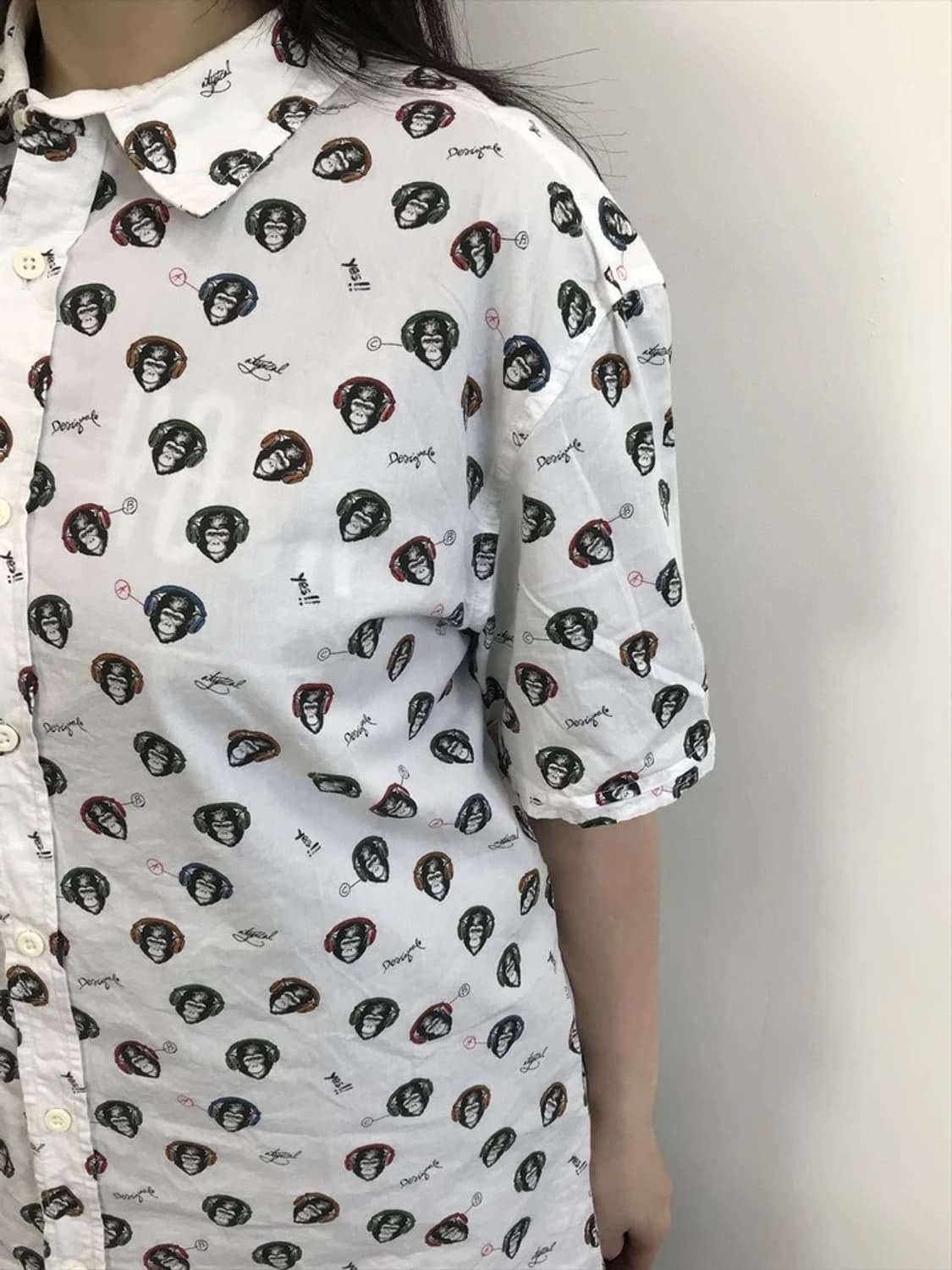 Desigual Pattern Button Shirt White 상품이미지3