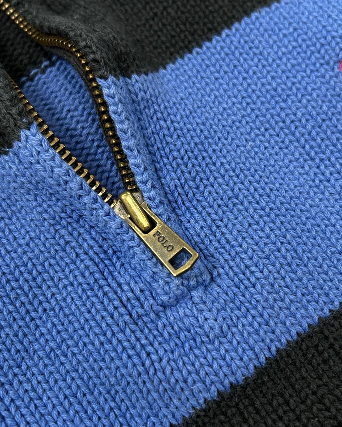 폴로 랄프로렌 스트라이프 하프집업 니트  상품이미지5