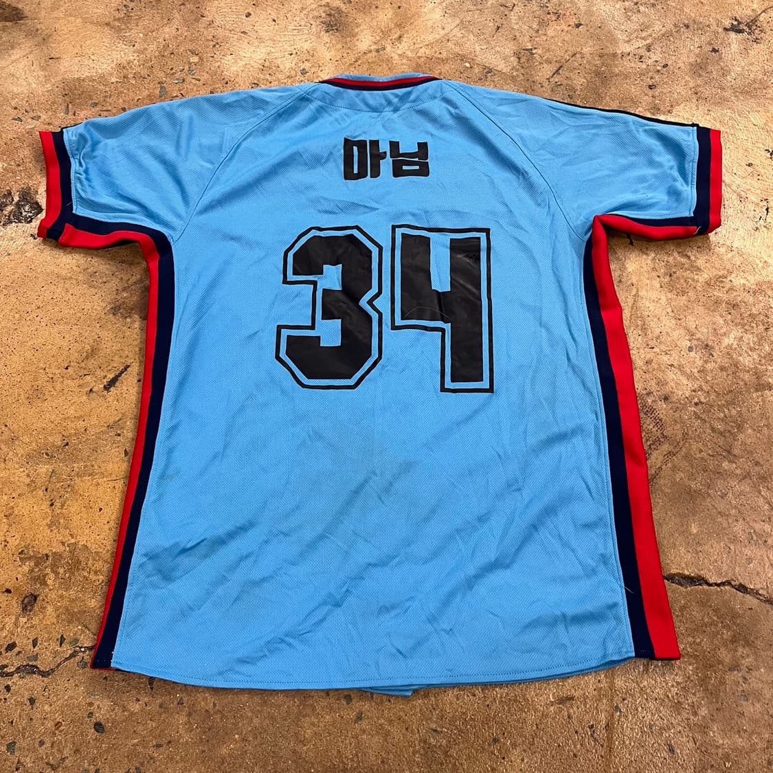 [정품/100,xl] 롯데 자이언츠 올드 유니폼 34 마님 마킹 b18 상품이미지3