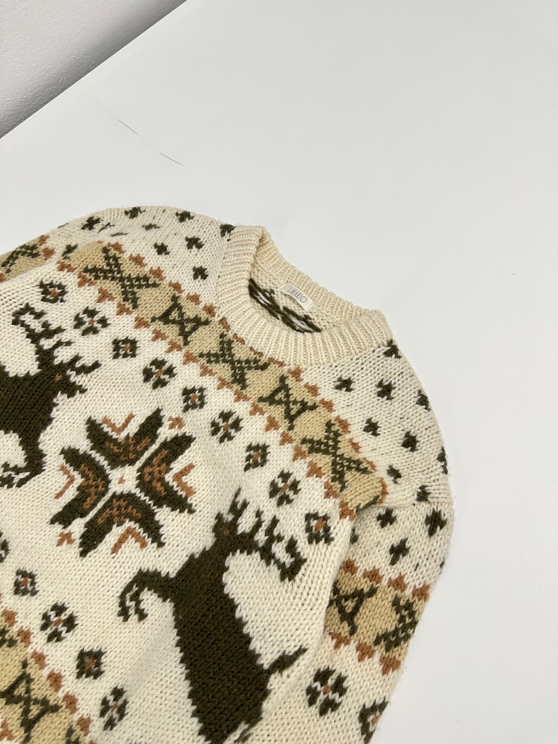 90s japan 재팬 빈티지 양모 노르딕 스웨터 상품이미지2