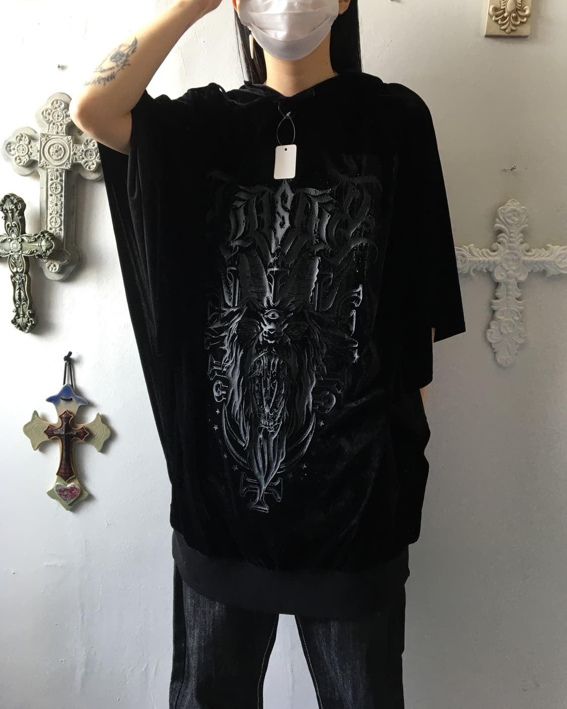 Killstar printing velvet hood 상품이미지8