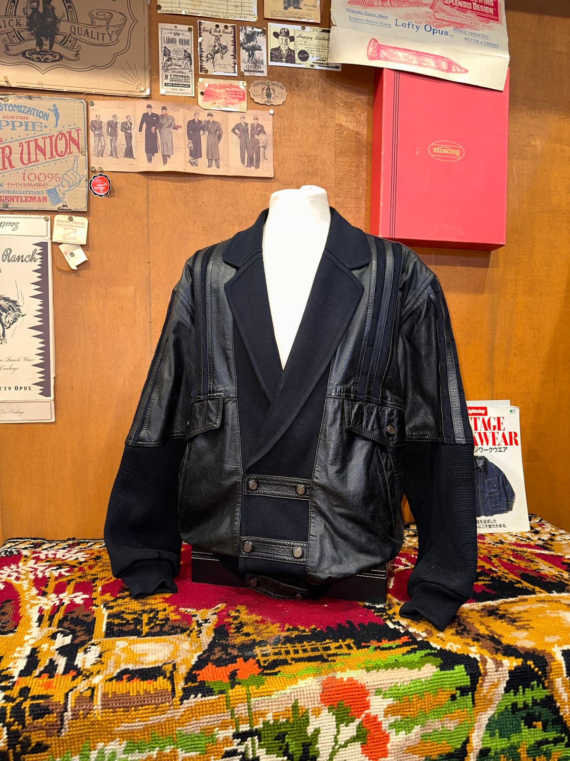 ( L-XL ) 가죽자켓 레더자켓 봄버자켓 빈티지가죽 항공점퍼 상품이미지1