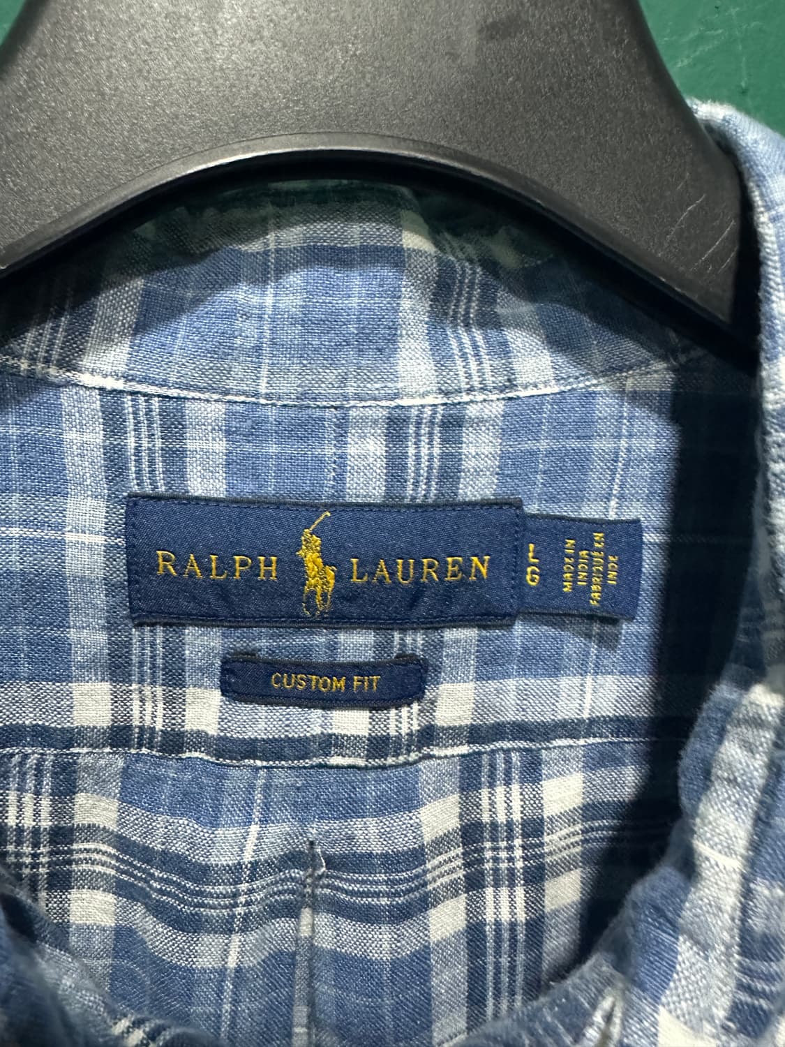 폴로 린넨 체크셔츠 L 상품이미지4