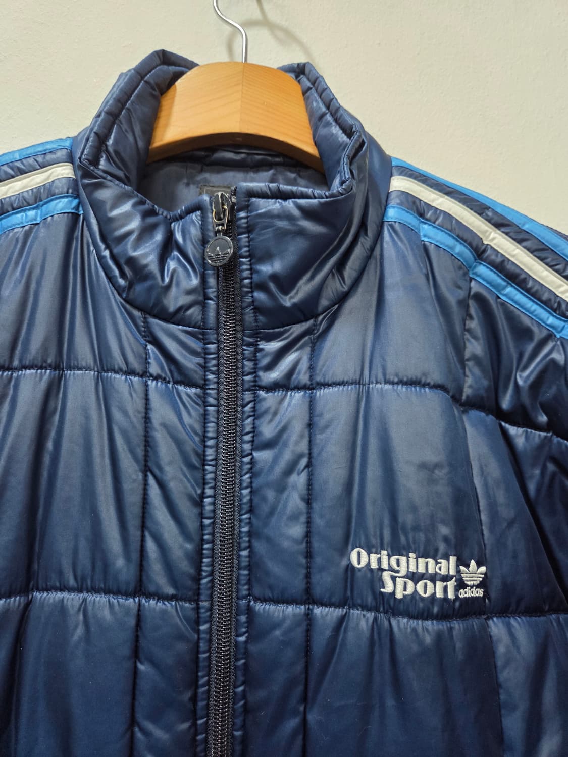 아디다스 오리지널 네이비 경량 집업 패딩 점퍼 105 상품이미지3