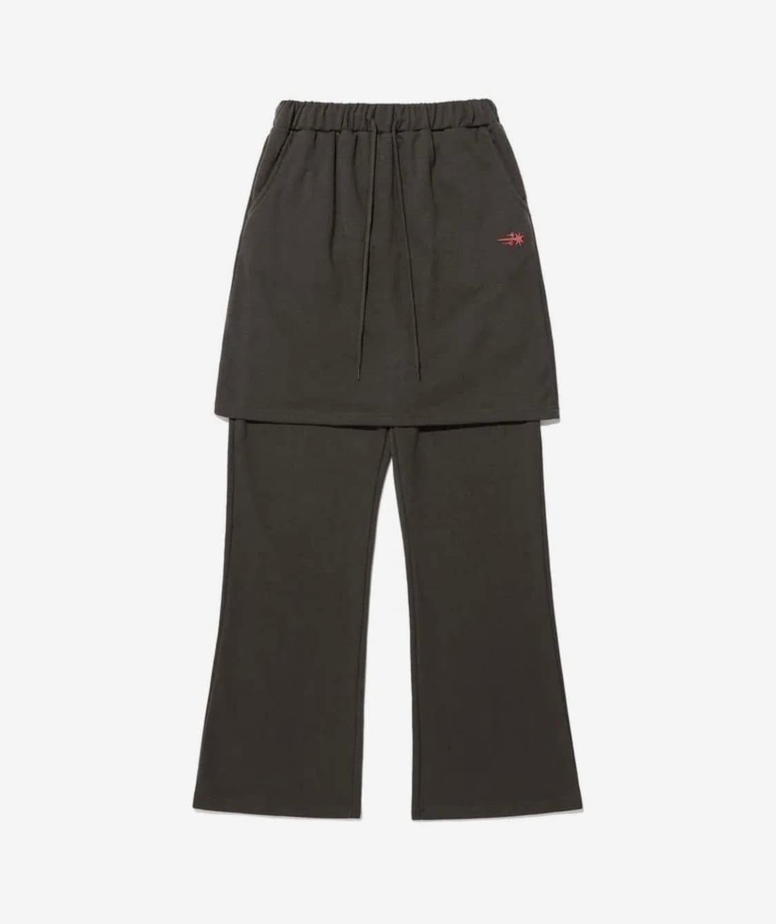 나이스고스트클럽 LOGO SWEAT LAYERED PANTS_CHARCO 상품이미지1