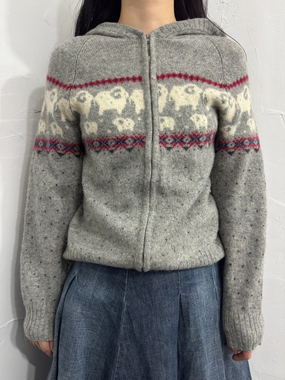 pattern hood zipup 상품이미지1