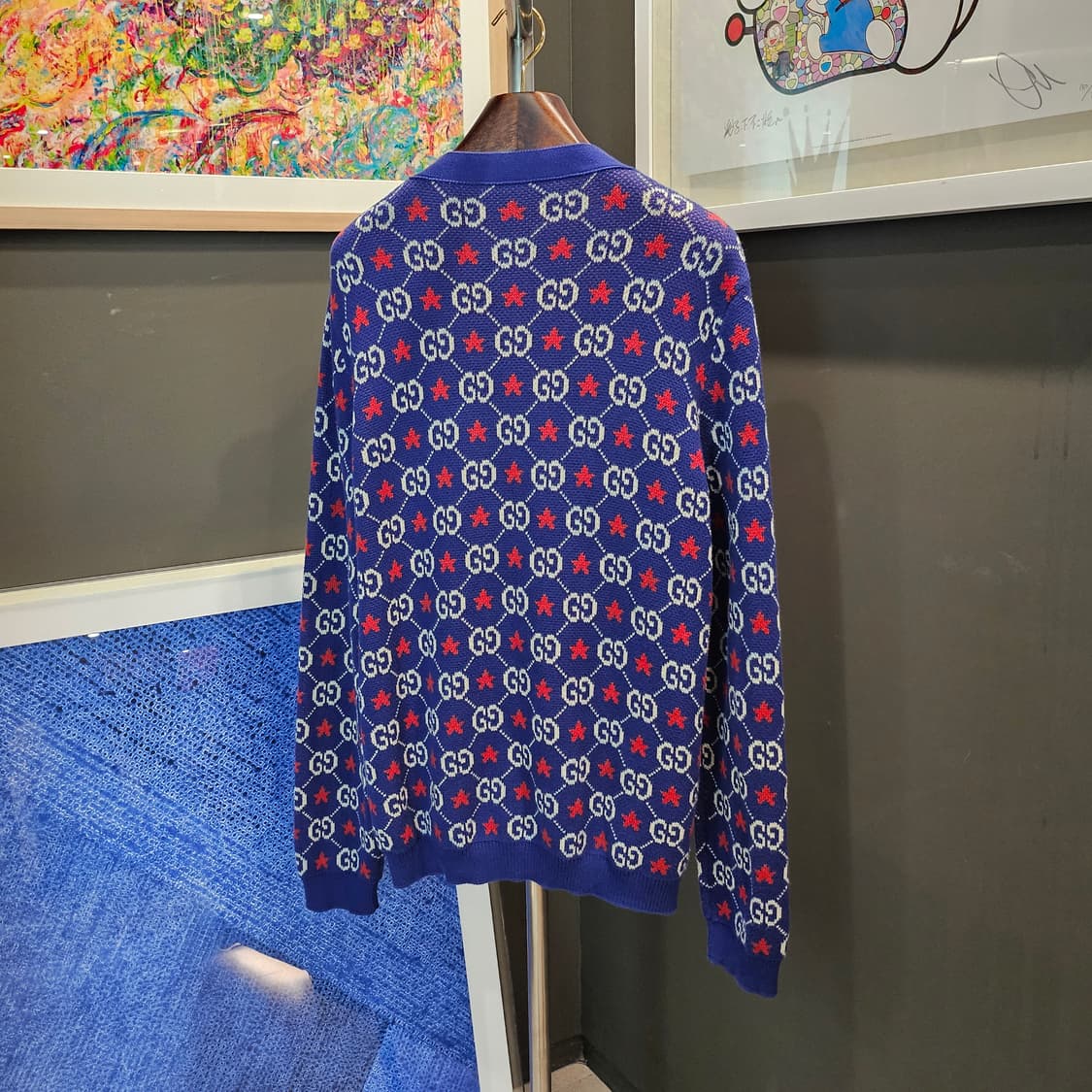 구찌 GG로고 자카드 멀티컬러 가디건 상품이미지3