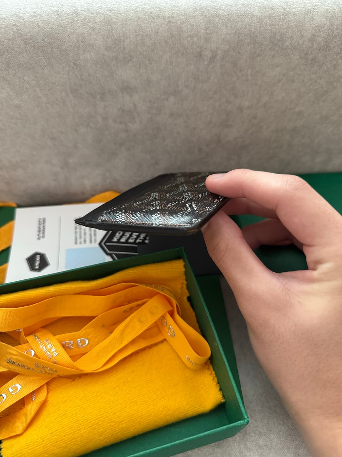 고야드 생쉴피스 카드지갑 블랙 풀구성 크림 상품이미지5