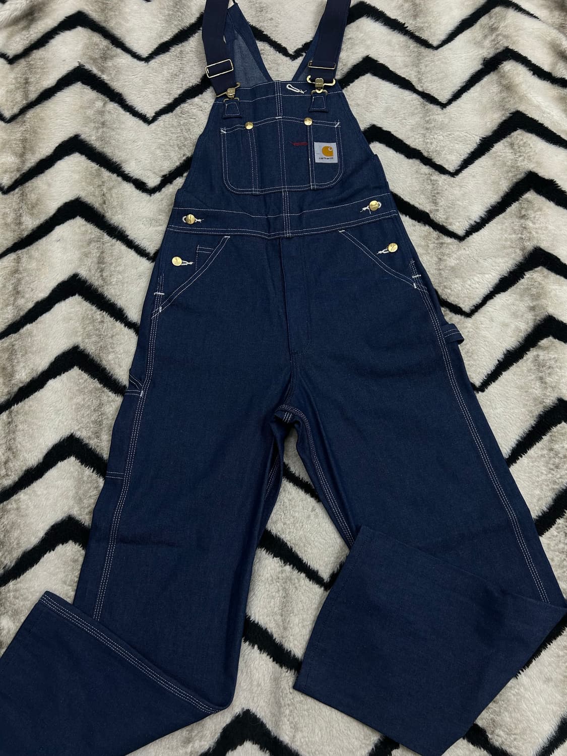 [30]칼하트 빕 카펜더 데님 오버롤 상품이미지2