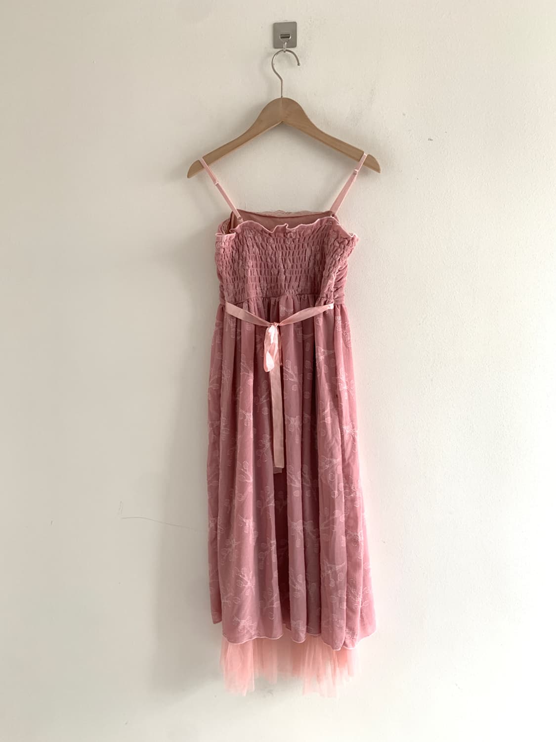 Flower lace shirring slip dress 상품이미지7