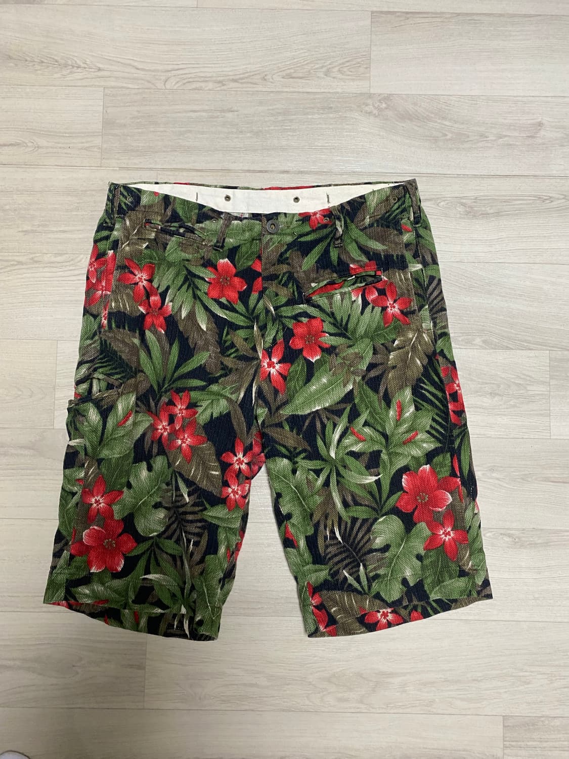 스펙테이터 109S-005 스포츠 팬츠A 플로랄 반바지 L사이즈 판매 상품이미지1