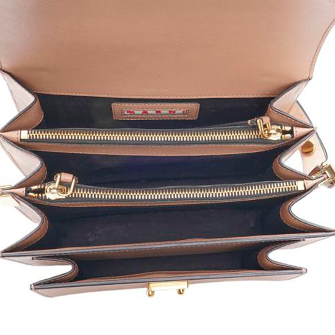 (중고) 마르니 베이지 사피아노 트렁크 미듐 숄더백 상품이미지5