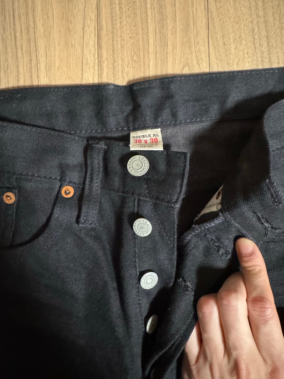 더블알엘(RRL) 빈티지 5포켓 블랙 셀비지 데님 진 30/30 상품이미지2