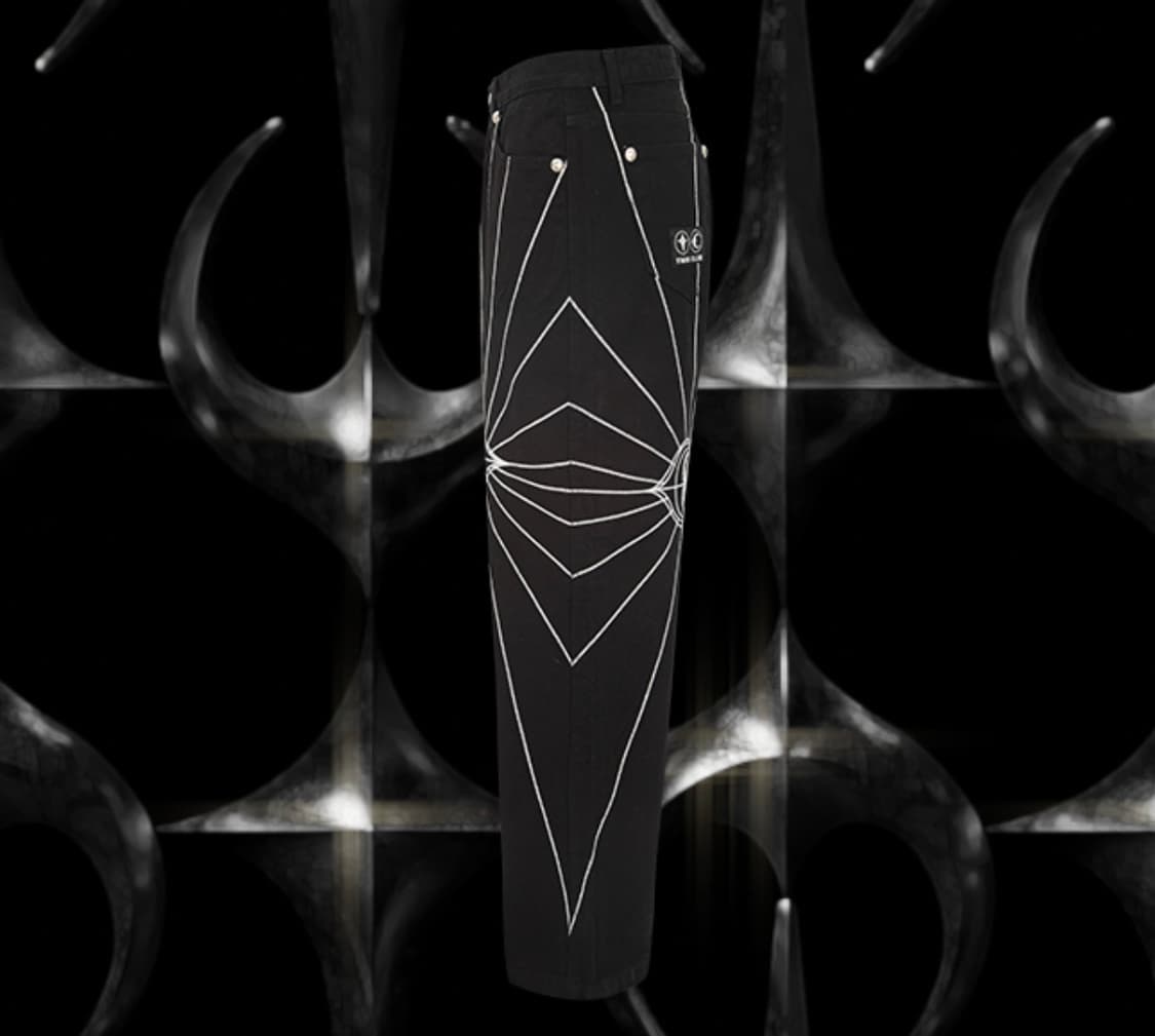 떠그클럽 체인 스티치 데님 팬츠 상품이미지3