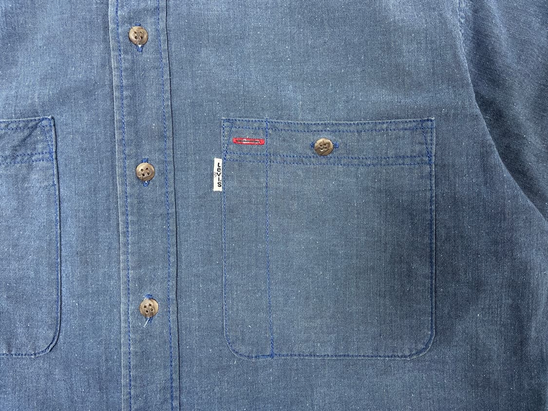 100~105) 90 리바이스 다크블루 데님 워크셔츠(RRL&LVC&폴로 상품이미지6