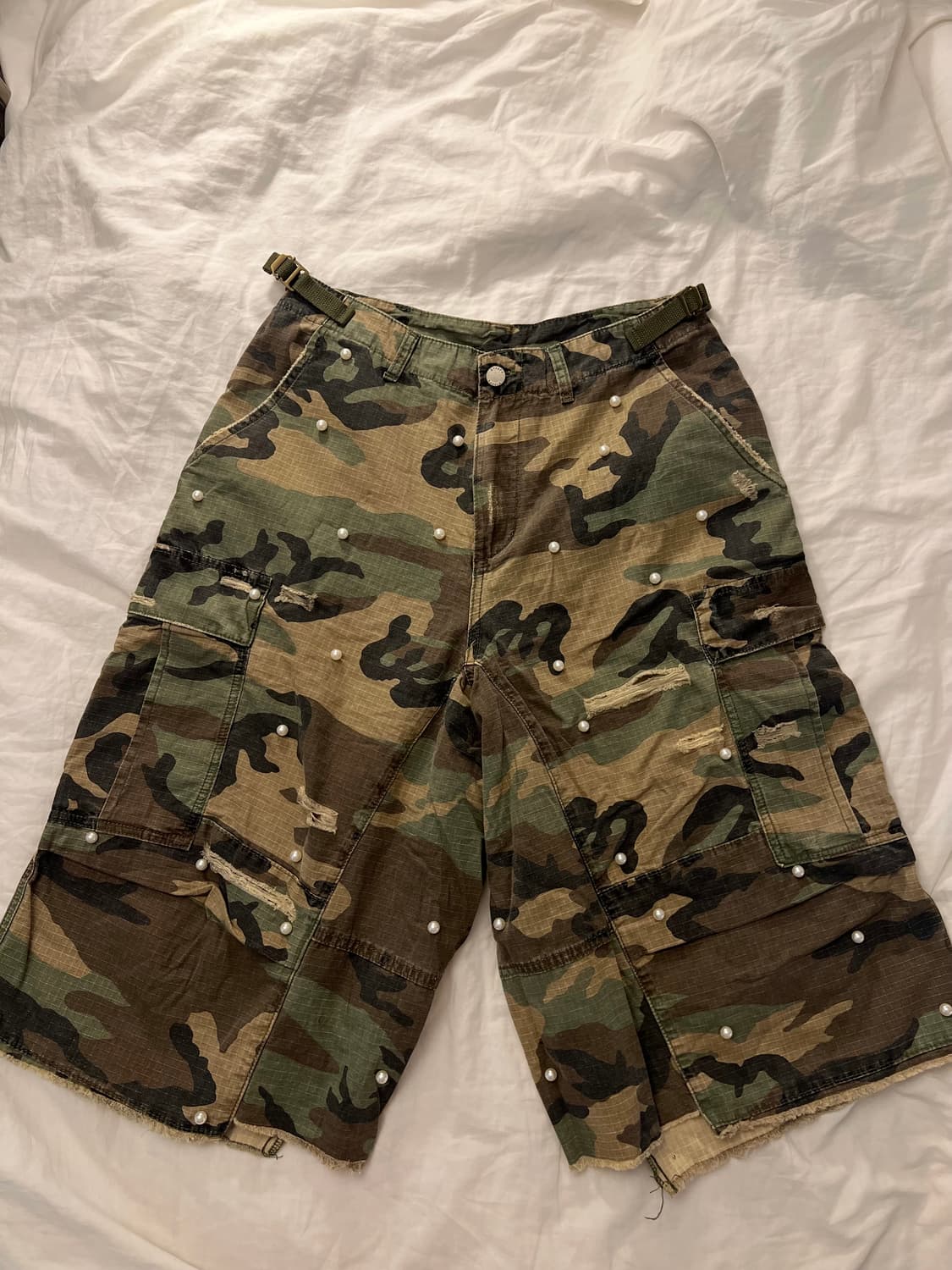 스팁씨 카모 진주 버뮤다 팬츠 반바지 쇼츠 L 상품이미지7