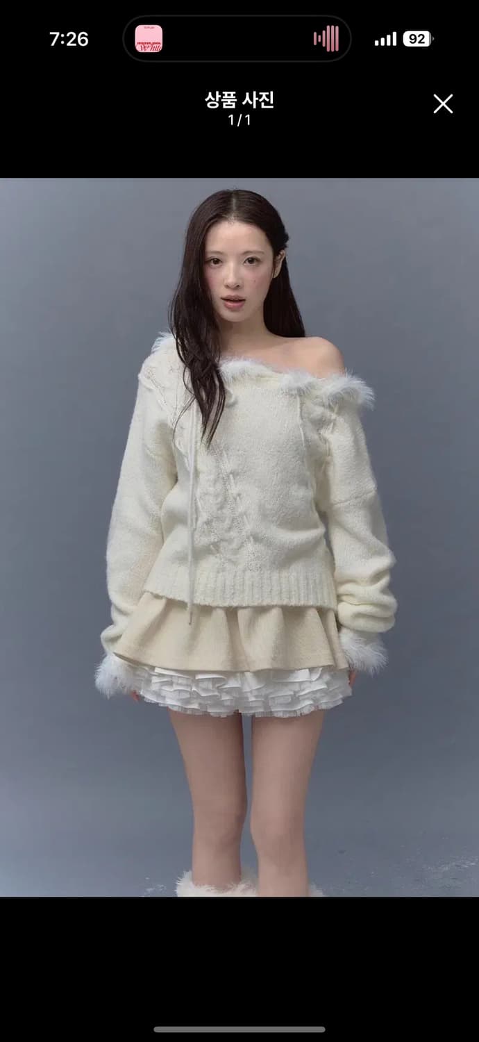 더티스 엔젤 퍼 케이블 니트 상품이미지1