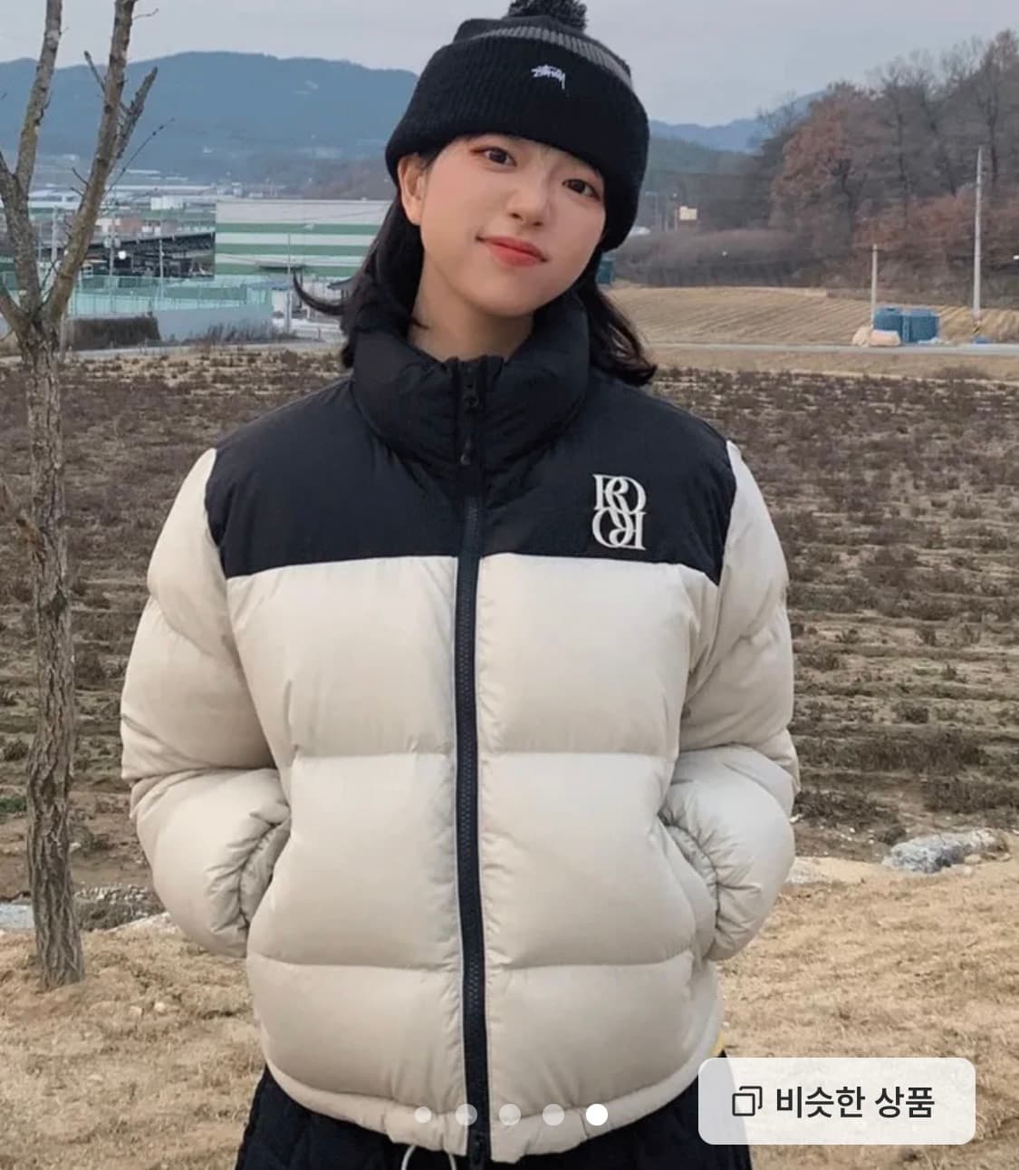 로씨로씨 덕다운 시그니처 푸퍼 패딩 베이지 상품이미지1