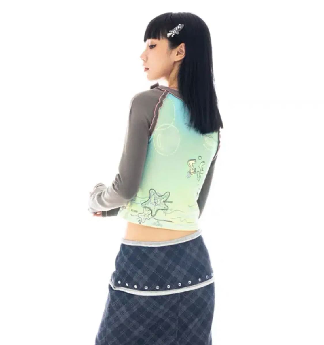 eyeellike sassylove 22AW 오리지널 숏긴팔티셔츠  상품이미지3