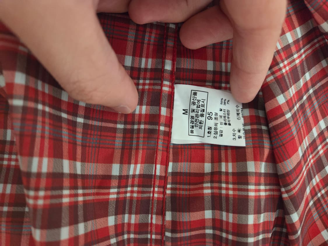 노스페이스 체크셔츠 레드 상품이미지4