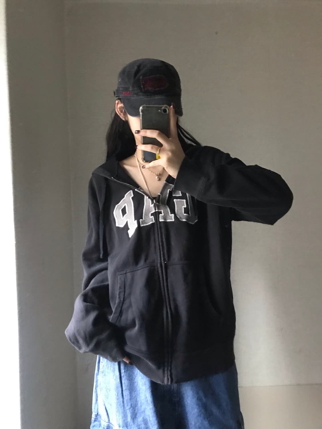 갭 블랙 후드집업 상품이미지1