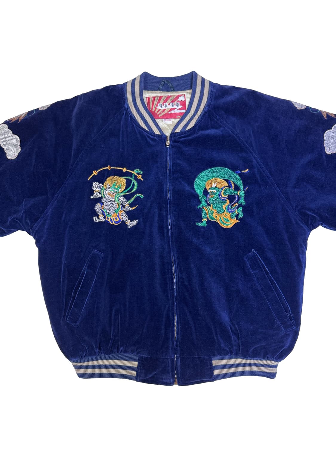 빈티지 90s HOUSTON 벨벳 스카쟌 네이비 M 상품이미지2