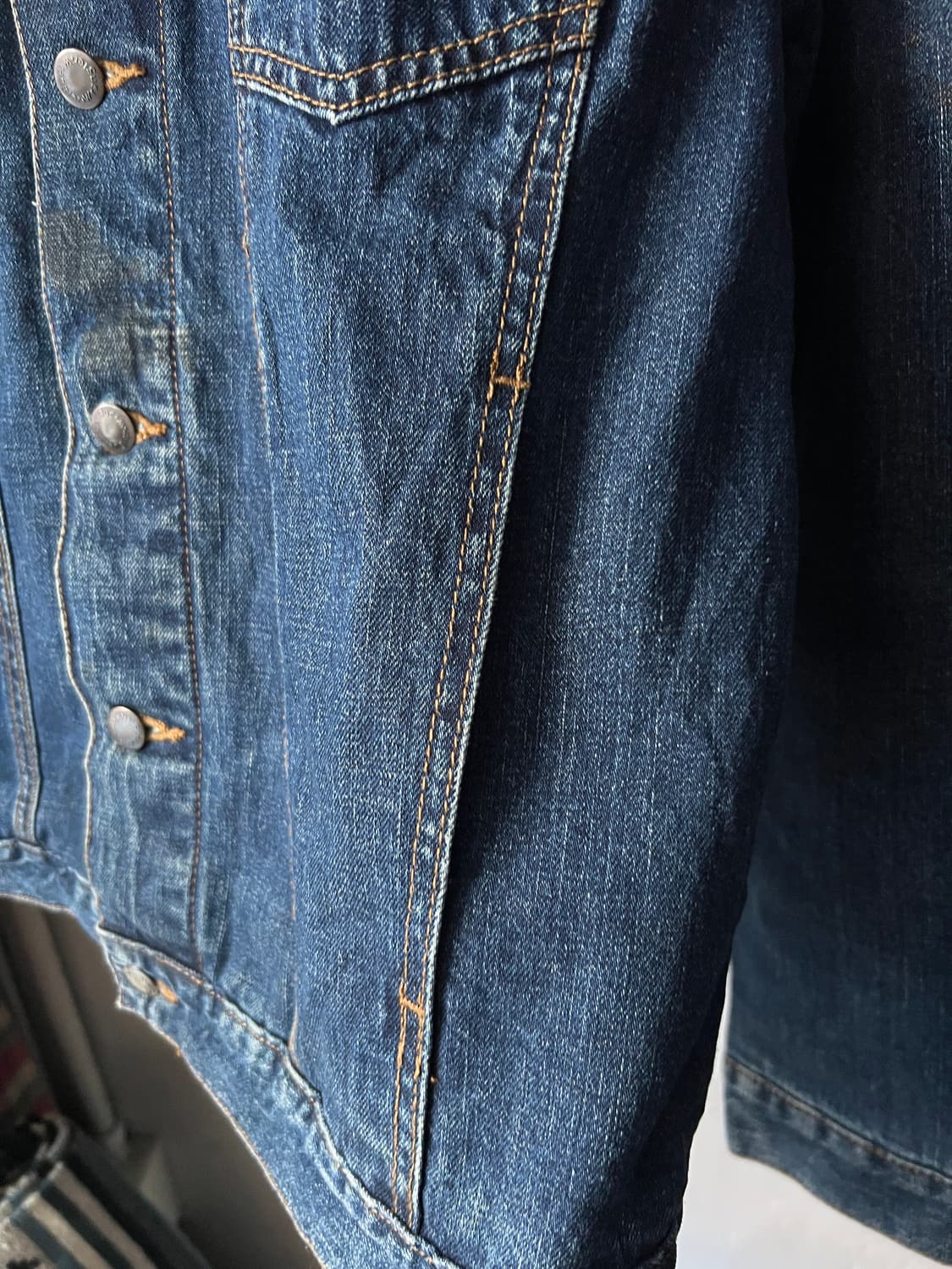 [L]Wrangler USA 랭글러 체크 라이닝 데님 트러커 자켓 상품이미지5