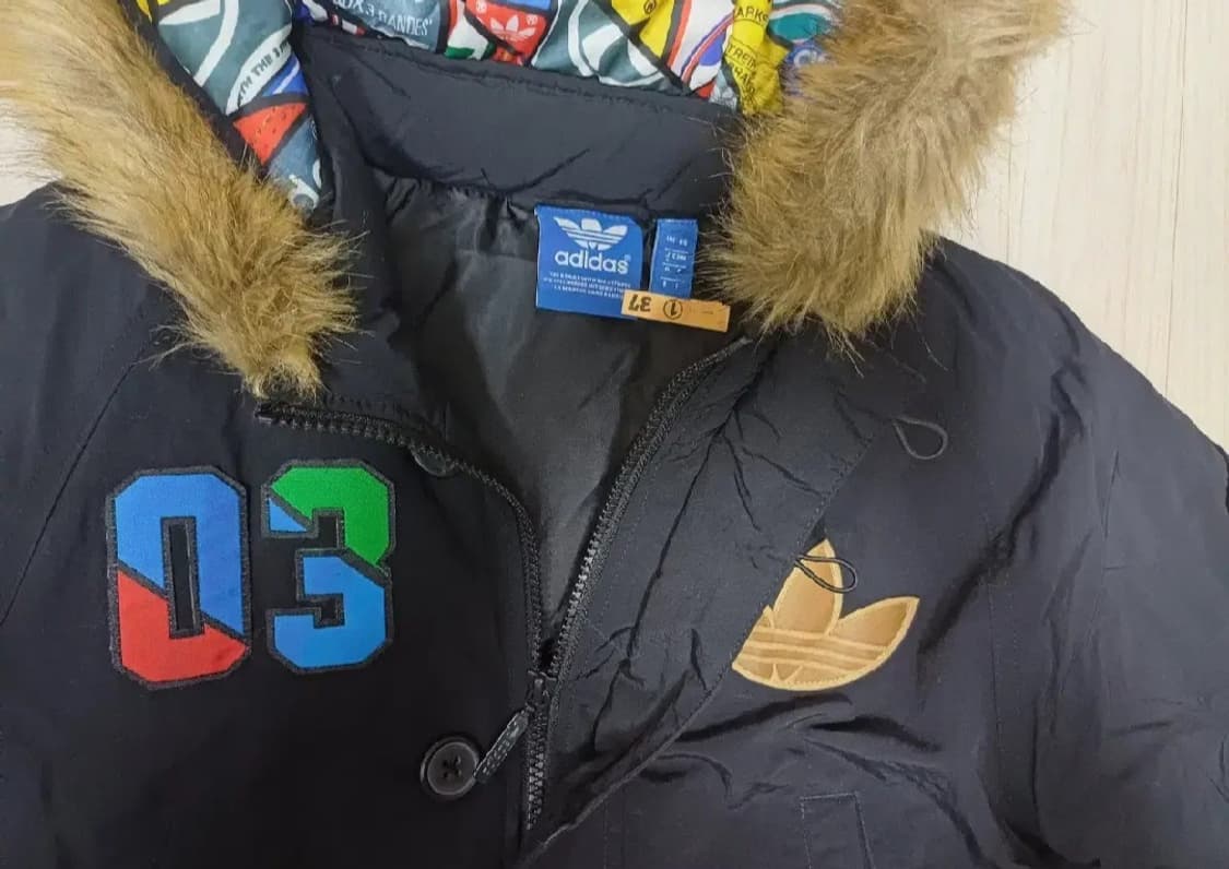 아디다스 불꽃패치  덕다운패딩 상품이미지3