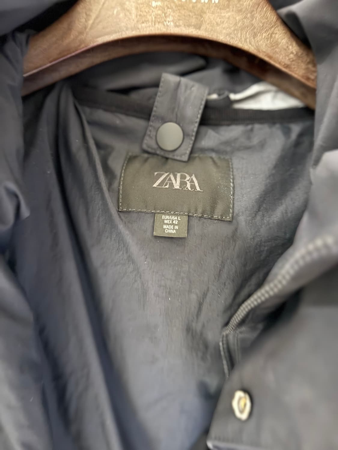 자라 네이비 후드 코트 자켓 (패딩조끼포함) L 상품이미지6