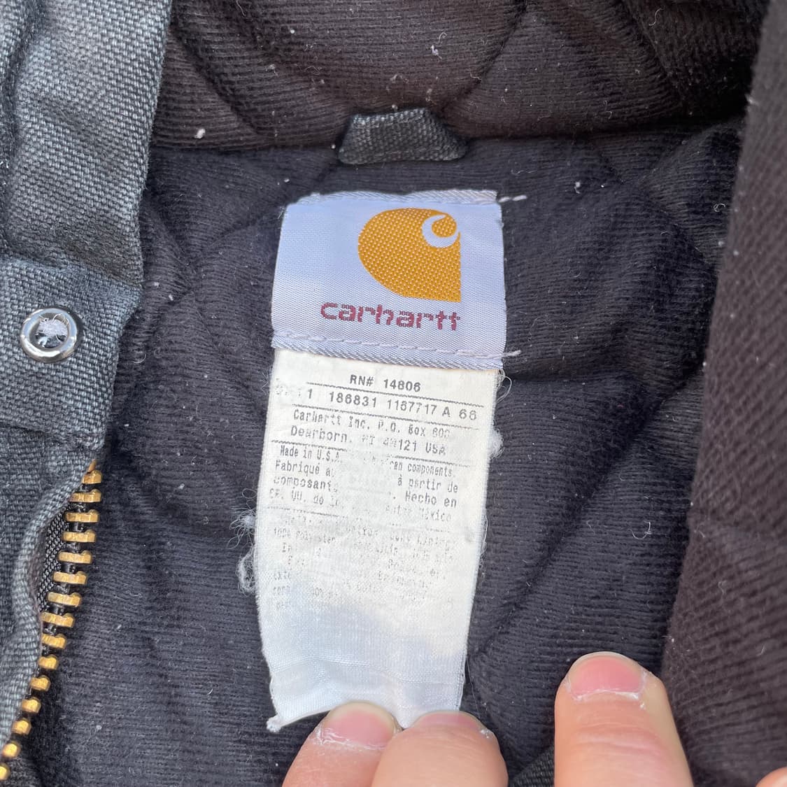 USA 빈티지 칼하트 J130 블랙 덕 액티브 자켓 상품이미지7