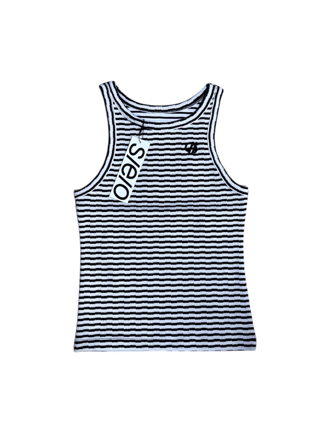 S/E/O STRIPED TANK TOP BLACK 상품이미지2