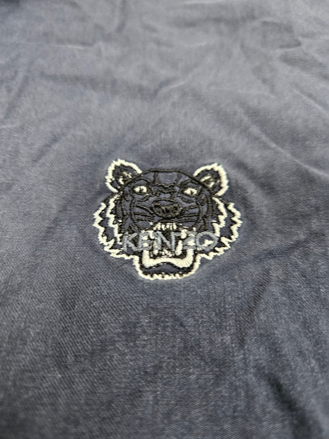 겐조 미니타이거 카고 워싱 워크셔츠 코튼 네이비 정품 XL 상품이미지3