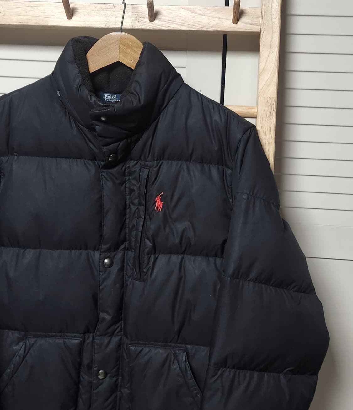 폴로 랄프로렌 여성 블랙 푸퍼 숏 패딩 상품이미지3