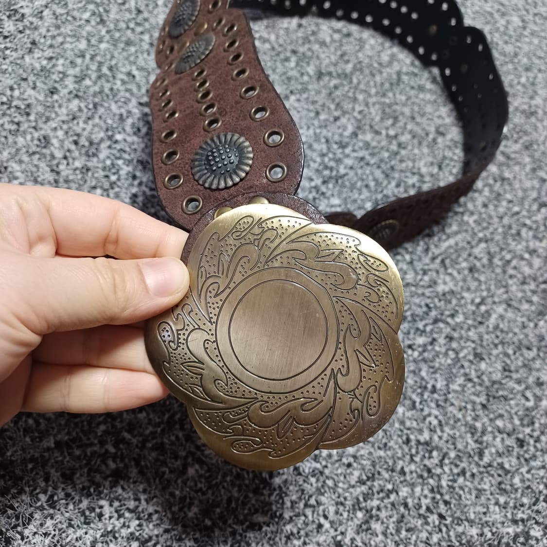 빈티지 유니크 금장 벨트  상품이미지2