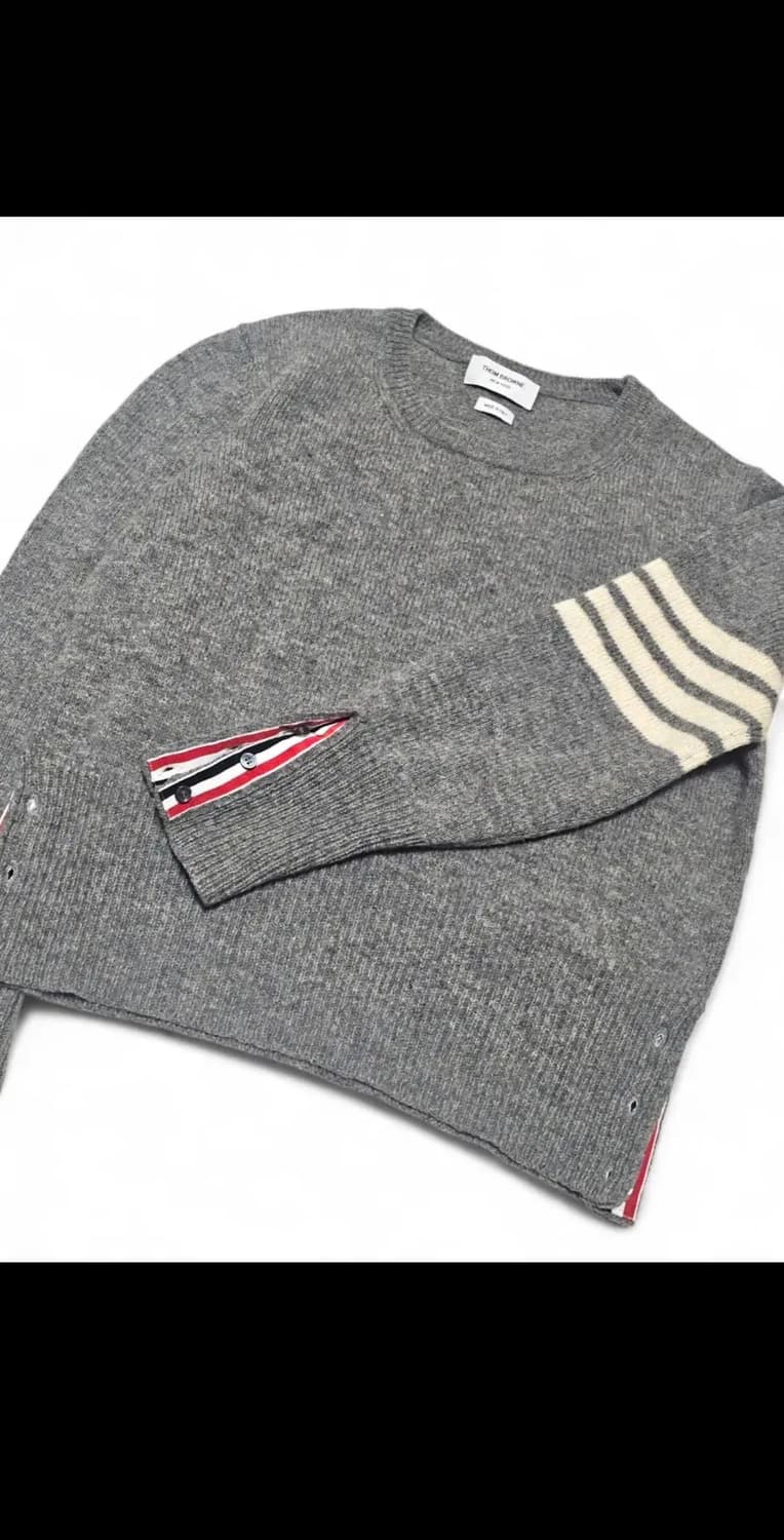 톰브라운 셰틀랜드 크루넥 울 니트 그레이 cp컴퍼니 칼하트 상품이미지9