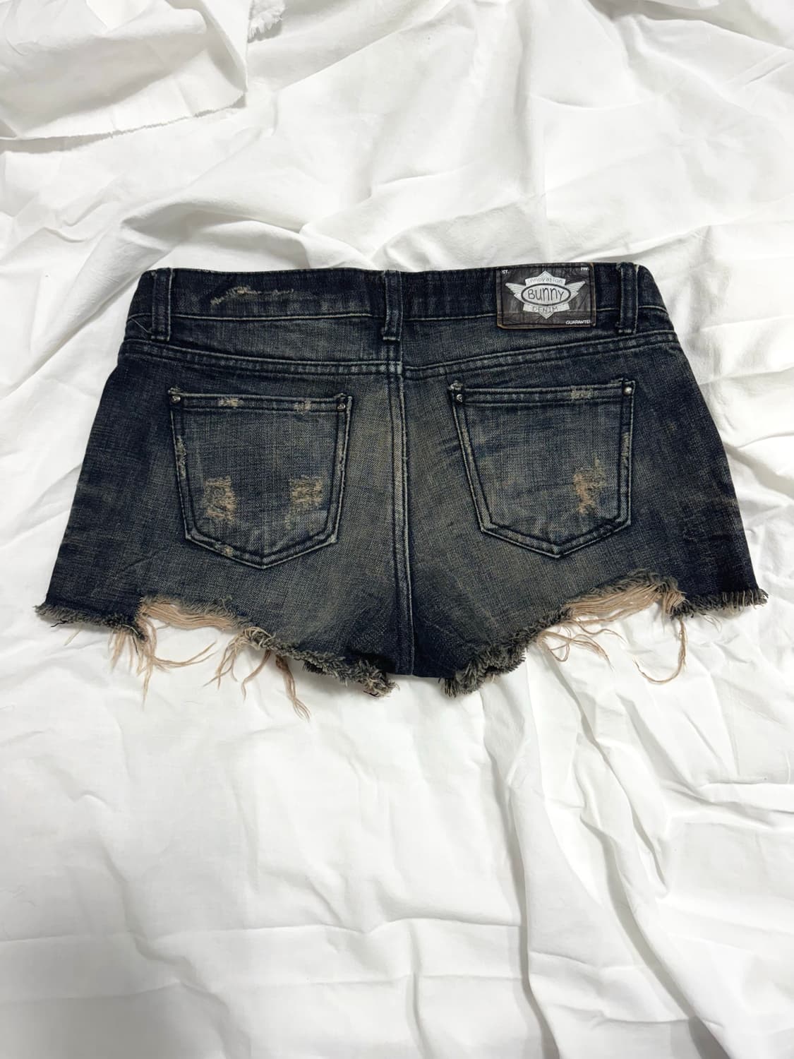 Damaged denim shorts 상품이미지3