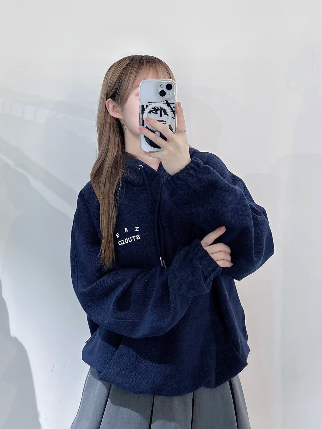 아이앱 헤링본 후드 상품이미지1