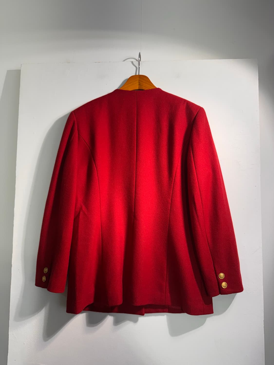 Aquascutum 울100% 레드 셋업 C502 상품이미지3