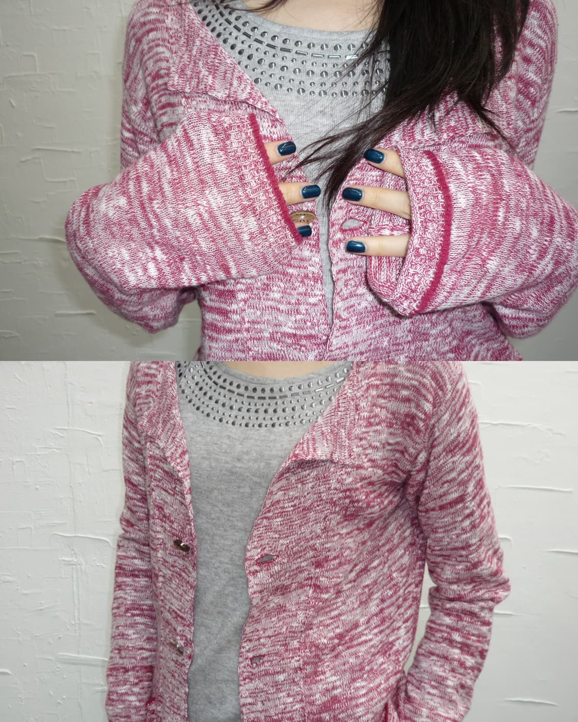 pink vintage cardigan 상품이미지1