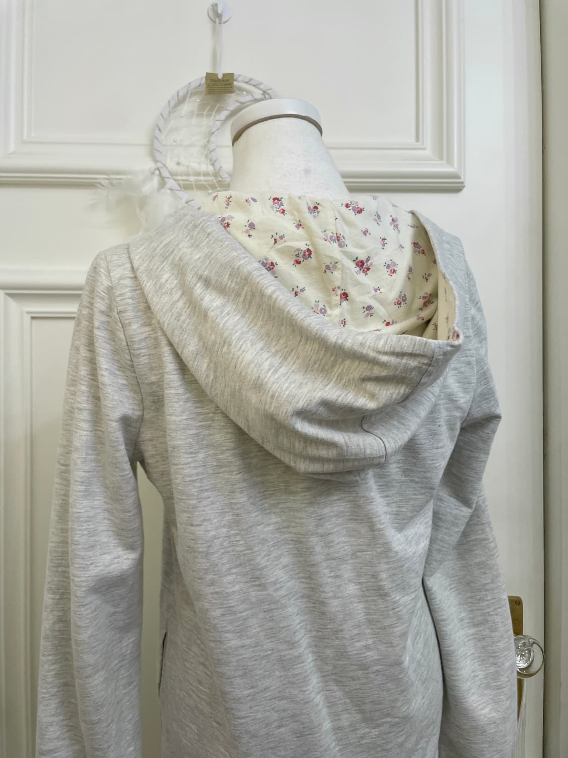 melange gray hoodie flower mori hoodie - 상품이미지4